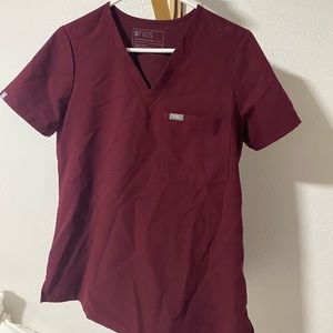 Figs maroon top